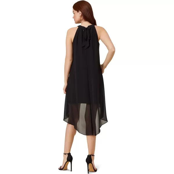 Adrianna Papell Womens Chiffon and Jersey DressBlack