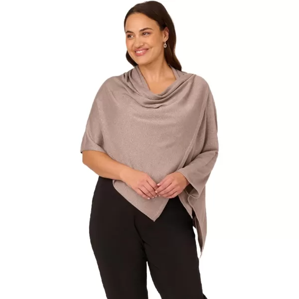 Adrianna Papell Womens Metallic SHUG with Tunnel SleevesMarble