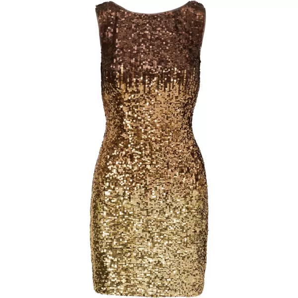 Adrianna Papell Womens Ombre Sequin Sheath DressChocolate