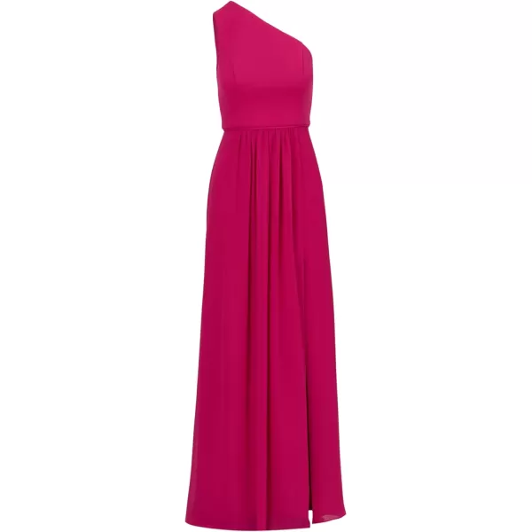 Adrianna Papell Womens One Shoulder Chiffon GownBright Magenta