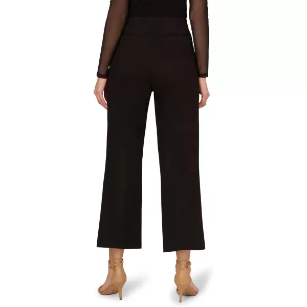 Adrianna Papell Womens Ponte Knit Pull on Pant with Kick Flare HemBlack