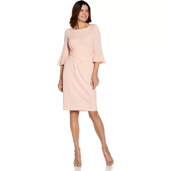 Adrianna Papell Womens Rio Knit Draped Sheath DressSoft Blush