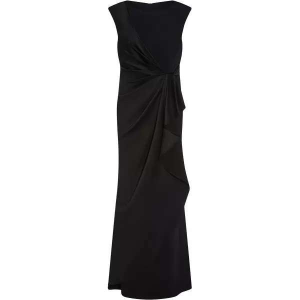 Adrianna Papell Womens Satin Crepe GownBlack