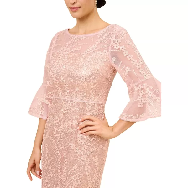 Adrianna Papell Womens Sequin Embroidered GownBlush Pearl