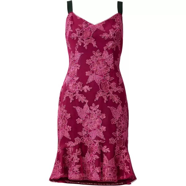 Adrianna Papell Womens Sequin Embroidery DressMagenta