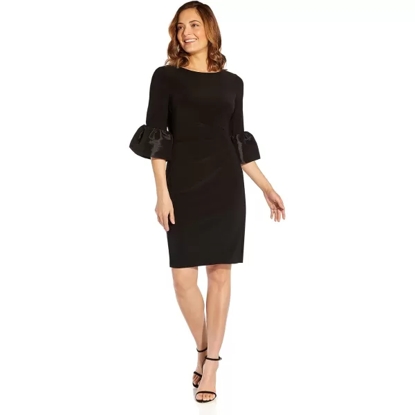 Adrianna Papell Womens Short Draped Jersey DressBlack