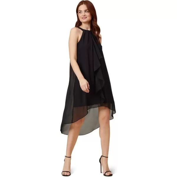 Adrianna Papell Womens Chiffon and Jersey DressBlack