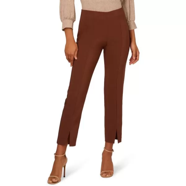 Adrianna Papell Womens Pull on Pant with Front SlitMocha