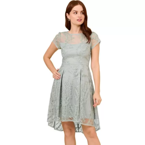 Adrianna Papell Womens Sequin Embroidery DressIcy Sage