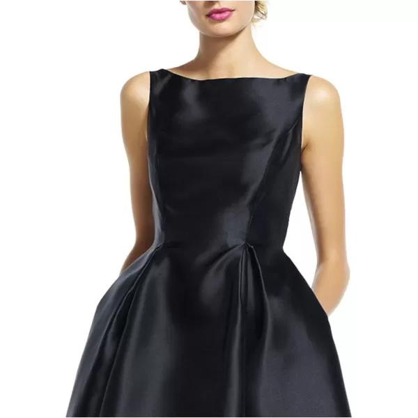 Adrianna Papell Womens Sleeveless MidLength Party Dress with VBackBlack