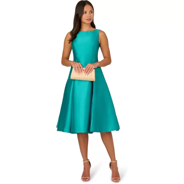 Adrianna Papell Womens Sleeveless Tea Length DressExotic Jade