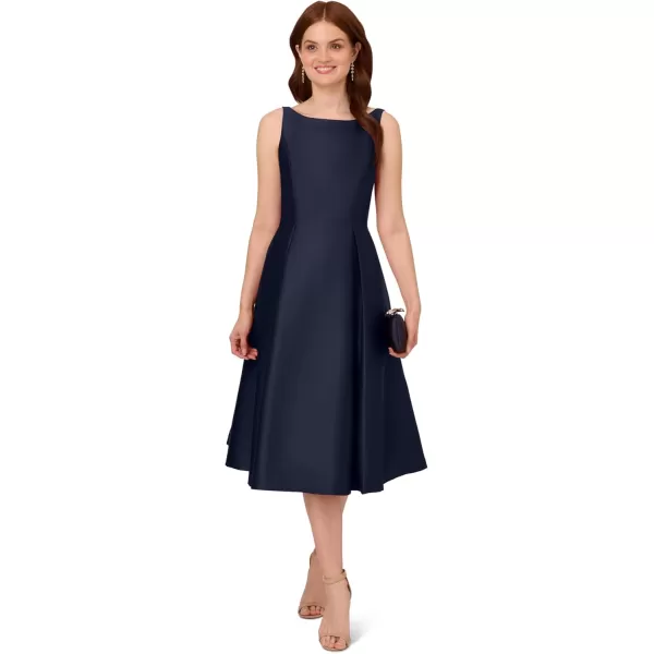 Adrianna Papell Womens Sleeveless Tea Length DressMidnight