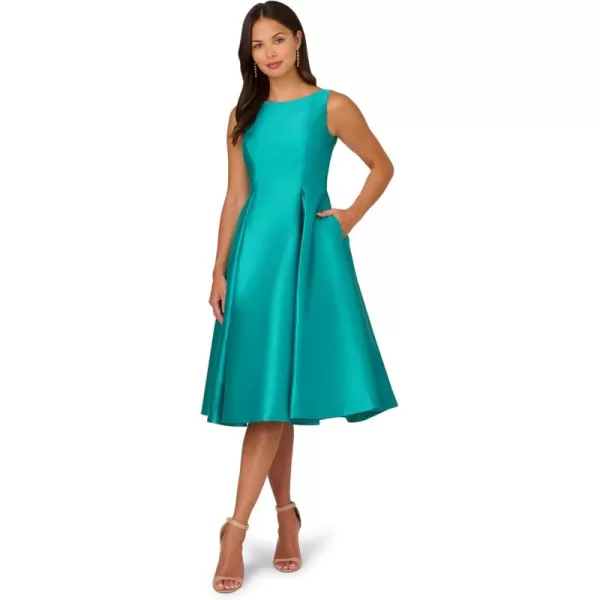 Adrianna Papell Womens Sleeveless Tea Length DressExotic Jade