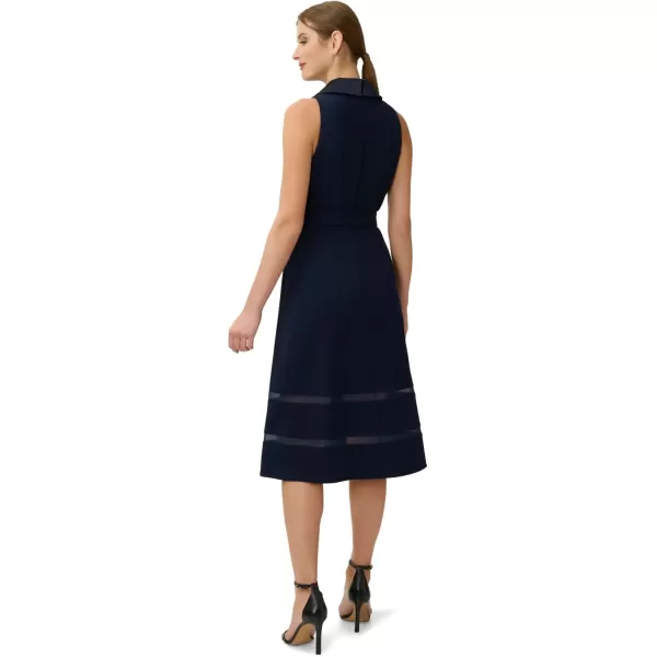 imageAdrianna Papell Womens Knit Crepe Midi DressMidnight