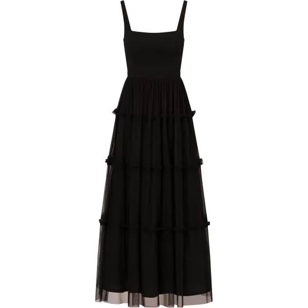 imageAdrianna Papell Womens Knit and Mesh Midi DressBlack