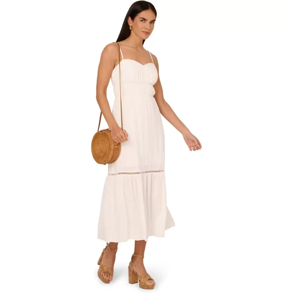 imageAdrianna Papell Womens Midi Dress with TrimIvory