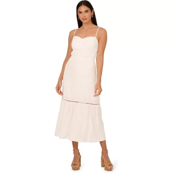 imageAdrianna Papell Womens Midi Dress with TrimIvory