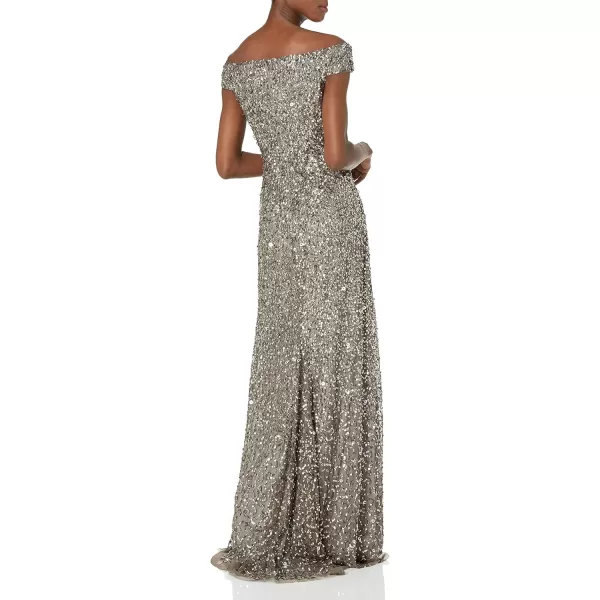 imageAdrianna Papell Womens Off The Shoulder Crunchy Bead GownLead