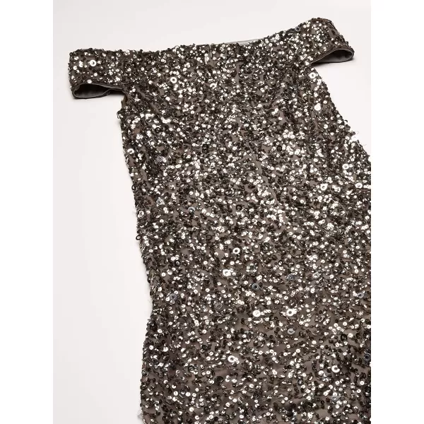 imageAdrianna Papell Womens Off The Shoulder Crunchy Bead GownLead