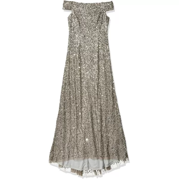 imageAdrianna Papell Womens Off The Shoulder Crunchy Bead GownLead
