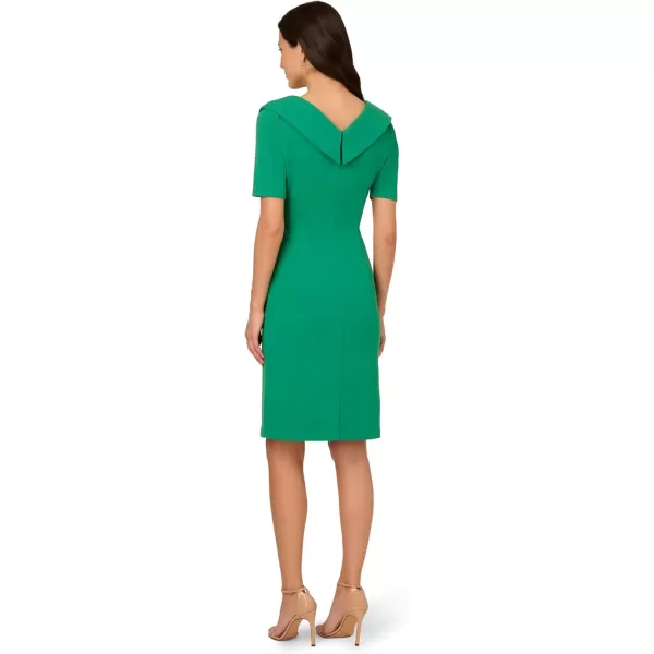 imageAdrianna Papell Womens Stretch Crepe Dress Vivid Green 14