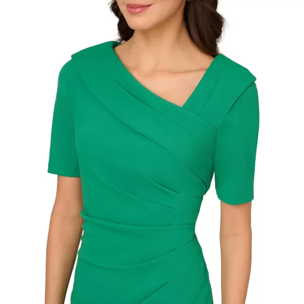 imageAdrianna Papell Womens Stretch Crepe Dress Vivid Green 14