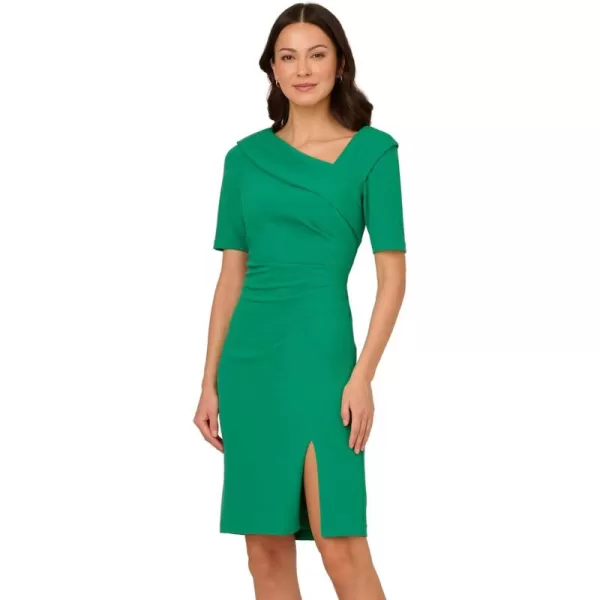 imageAdrianna Papell Womens Stretch Crepe Dress Vivid Green 14