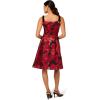 imageAdrianna Papell Womens Bow Jacquard Short DressBlackRed