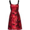 imageAdrianna Papell Womens Bow Jacquard Short DressBlackRed