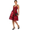 imageAdrianna Papell Womens Bow Jacquard Short DressBlackRed