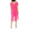 imageAdrianna Papell Womens Chiffon Overlay Draped DressCabaret Pink