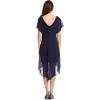 imageAdrianna Papell Womens Chiffon Overlay Draped DressNavy