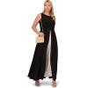 imageAdrianna Papell Womens Crepe Overlay Jumpsuit BlackIvory 2BlackIvory