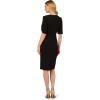 imageAdrianna Papell Womens Knit Crepe Pearl Midi DressBlack