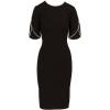 imageAdrianna Papell Womens Knit Crepe Pearl Midi DressBlack