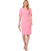 imageAdrianna Papell Womens Knit Crepe Pearl Midi DressCherry Blossom