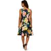 imageAdrianna Papell Womens Printed Mikado Short DressBlack Multi