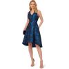 imageAdrianna Papell Womens Ruffle Jacquard DressBlue Multi