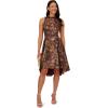 imageAdrianna Papell Womens Ruffle Jacquard DressBurgundy