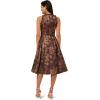 imageAdrianna Papell Womens Ruffle Jacquard DressBurgundy