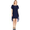 imageAdrianna Papell Womens Chiffon Overlay Draped DressBlue Moon