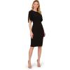 imageAdrianna Papell Womens Knit Crepe Pearl Midi DressBlack