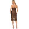 imageAdrianna Papell Womens Foil Lace Halter DressBronze