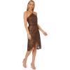 imageAdrianna Papell Womens Foil Lace Halter DressBronze