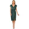 imageAdrianna Papell Womens Foil Woven Midi DressDark Ivy