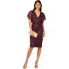 imageAdrianna Papell Womens Beaded Dolman Sleeve DressDeep Amethyst