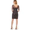 imageAdrianna Papell Womens Beaded Floral Short DressGunmetal