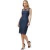 imageAdrianna Papell Womens Embroidery Midi DressMidnight
