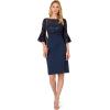 imageAdrianna Papell Womens Floral Lace Combo DressNavy