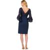 imageAdrianna Papell Womens Floral Lace Combo DressNavy